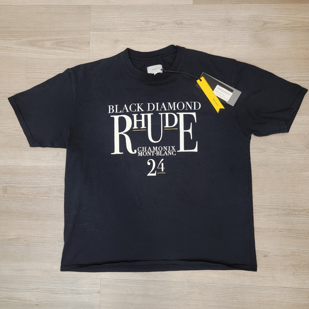 Rhude Black Diamond T-shirt Size Large NWT